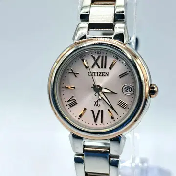 [ 새상품급 ] CITIZEN 크로스시 에코 드라이브 핑크 골드 달력