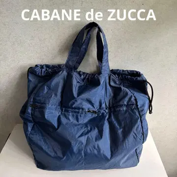 CABANE de ZUCCA 나일론 네이비 토트백