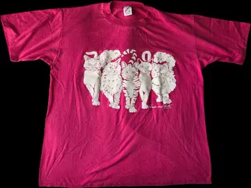 80s 90s LINDA LORI T셔츠 빈티지 아이묭 고양이