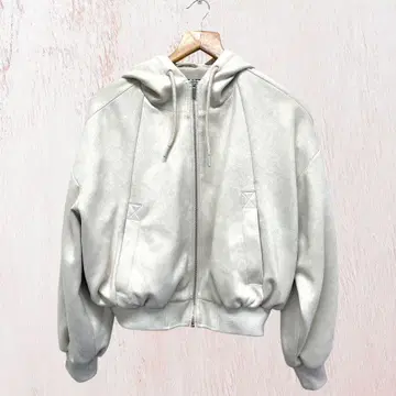 ZARA 자라 페이크 스웨이드 후디드 자켓 블루종 베이지 XS