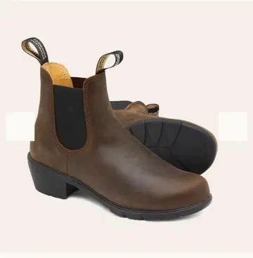 Blundstone BS1673 LEATHER 사이드 고어 부츠 브라운