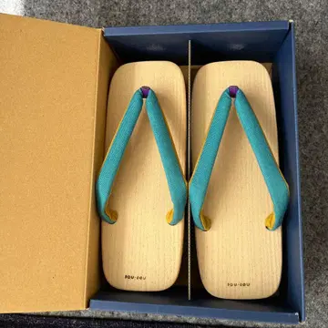 소우소우 미카모 일본 나막신 요시마치 여성 린넨 해초 녹색 M 사이즈