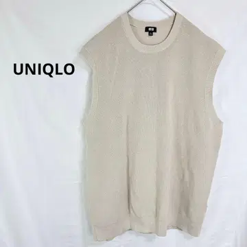 유니클로 UNIQLO 워셔블 오버사이즈 니트 베스트 [ XL ] 베이지