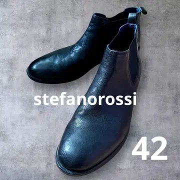 stefanorossi 사이드 고어 첼시 숏부츠 가죽