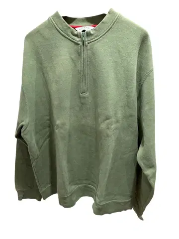 ORVIS 올리브 그린 하프 지퍼 트레이닝복