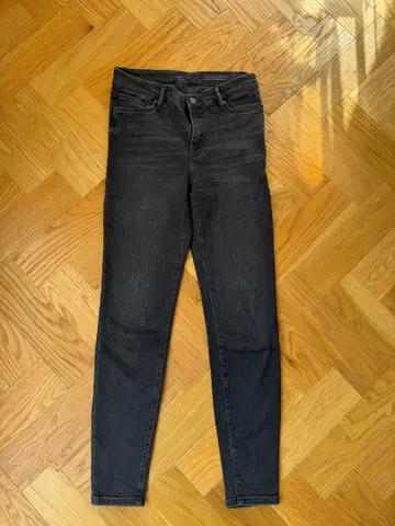 All Saints 다크 그레이 스키니 데님