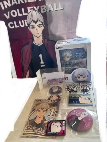 하이큐 키타 신스케 굿즈 세트 (넨도로이드, 타월, 캔뱃지, 키링 등)