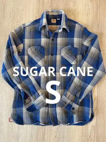 슈가케인 플란넬 셔츠 SUGAR CANE S 헤비 플란넬 블루 체크