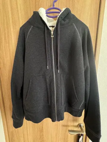 GAP 플리스 풀 집업 후드티 다크 그레이