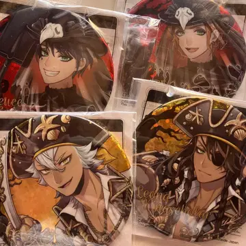 남코 한정판 트위스테 레오나 잭 에이스 케이트 캔뱃지 4개 세트