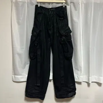 25SS JULIUS 가스마스크 카고 팬츠 블랙 2