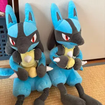포켓몬 모구모구 타임 루카리오 빅 봉제 인형 미사용 2개 세트