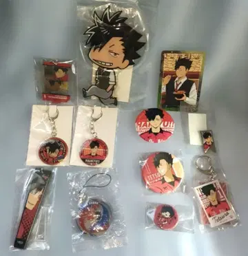 하이큐!! 쿠로오 테츠로 모음 세트 캔뱃지 키링 스트랩