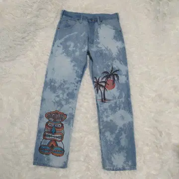 리 브리치 페인트 리메이크 데님 하와이 Tiki