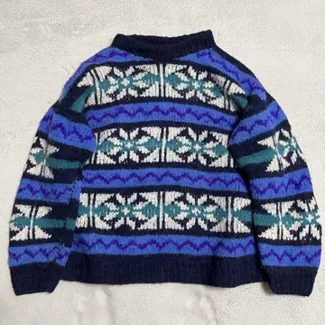 핸드 니트 레어 빈티지 에콰도르 스웨터 R-8733