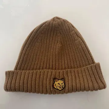 메종 키츠네 베이지 니트 모자