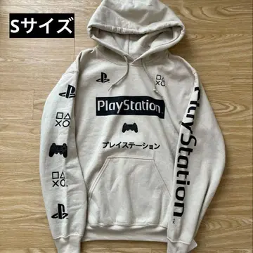 초레어!데드스탁 새상품 플레이스테이션 후드티 S 사이즈 베이지 카타카나