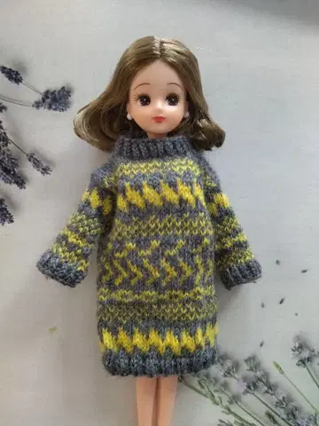 1/6 사이즈 인형 니트 원피스 리카짱 브라이스 옷 갈아입기 의류