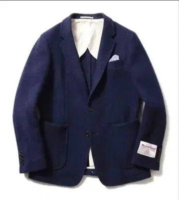 새상품 HARRIS TWEED 자켓 navy XL