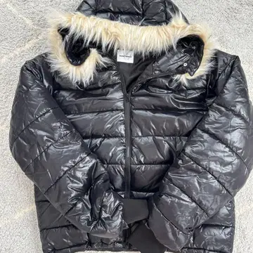 L 사이즈 SHORT ROUND 샤이니 다운 자켓 y2k 블랙