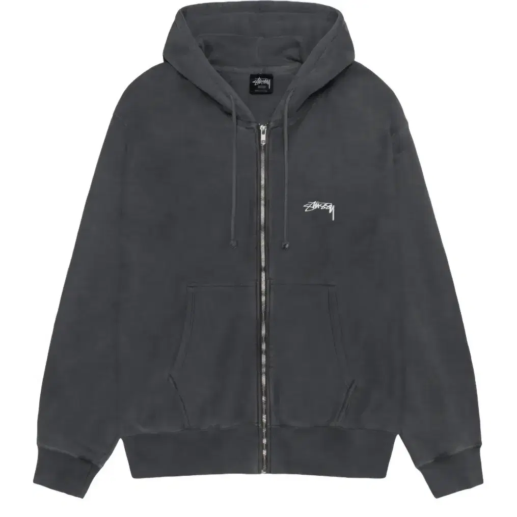 New Product) Stussy Pigment Dyed Dice Zip Hoodie Black L Size