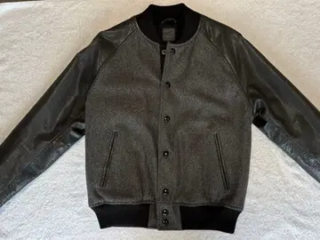 GAP 바시티 자켓 울/가죽