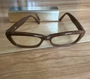 JINS 브라운 패션 안경 케이스 포함