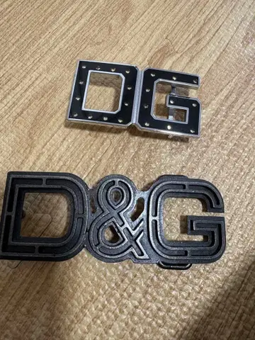 D&G 로고 벨트 버클 2세트