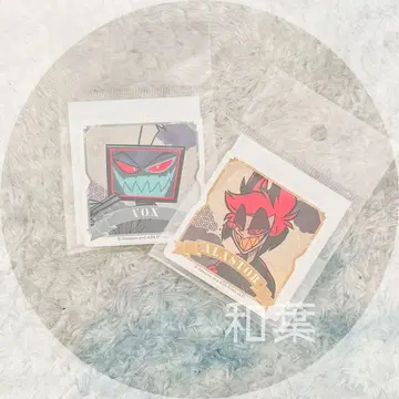 해즈빈 호텔에 오신 것을 환영합니다 기모노 스퀘어 스티커 알래스터 복스