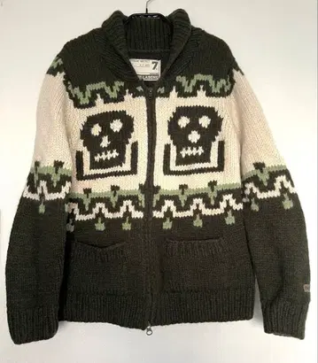 BILLABONG 스컬 패턴 니트 카우친