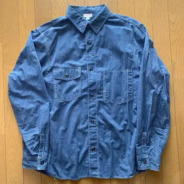 프리휠러스 인디고 스트라이프 워크 셔츠 17