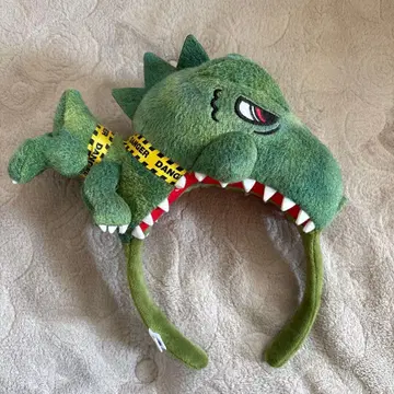 공룡 머리띠 DANGER 테이프 포함