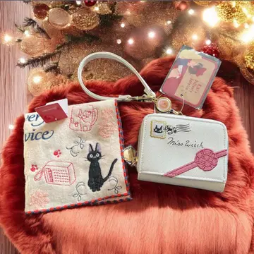 지브리 마녀 배달부 키키 코인 카드 케이스 & 손수건 세트 새상품