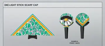 G-DRAGON 지용 FAM + ily 응원봉 스카프 캡