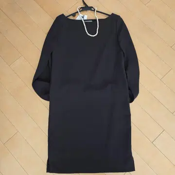 Doula Doula 블랙 원피스 M(코튼 펄 목걸이 포함)