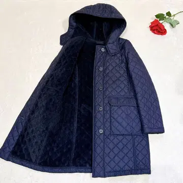 새상품급 매킨토시 런던 퀼팅 코트 롱 38 보아