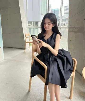 biby 미니 원피스 lisa puff dress