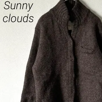 Sunny clouds 니트 가디건 하이넥 모 100% 빅
