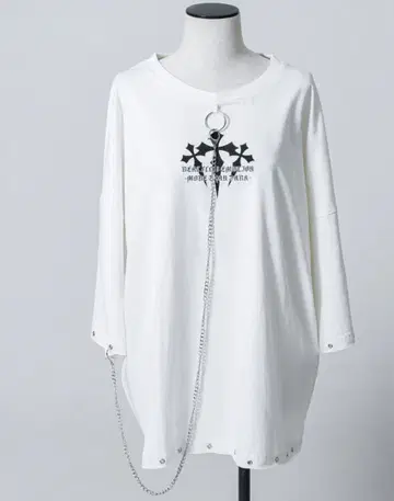 REFLEM 셔츠 십자가 서브컬쳐 지뢰 천사계 패션