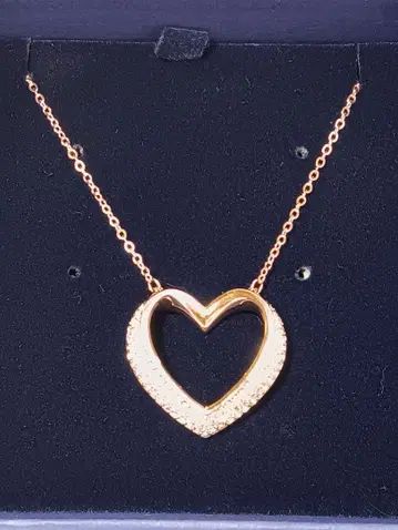 SWAROVSKI 스와로브스키 크리스탈 목걸이 오픈 하트