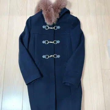 컨디션 최상 미슈마슈 울 더플 코트 네이비