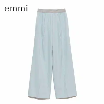 [ emmi ] 에미 자카드 밴딩 턱 팬츠 WASHABLE 라이트 블루