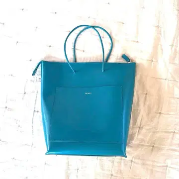 YAHKI 청록색 가죽 숄더백 A4 수납 가능