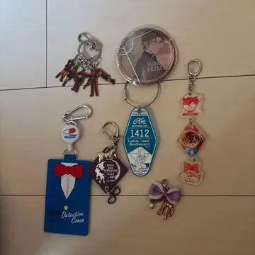 명탐정 코난 키링 x 5 캔 배지 카드 케이스