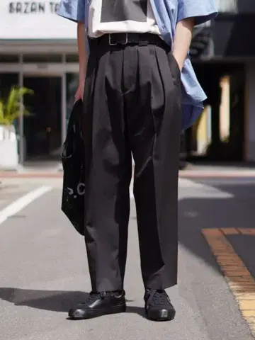 가격 인하 stein 23ss DOUBLE WIDE TROUSERS