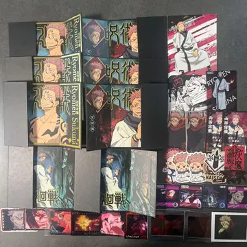 주술회전 료멘스쿠나 병풍 카드 코스터 스티커 굿즈 묶음 판매