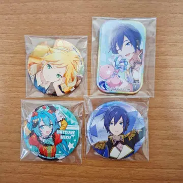 하츠네 미쿠 카가미네 렌 KAITO 캔뱃지 4개 세트