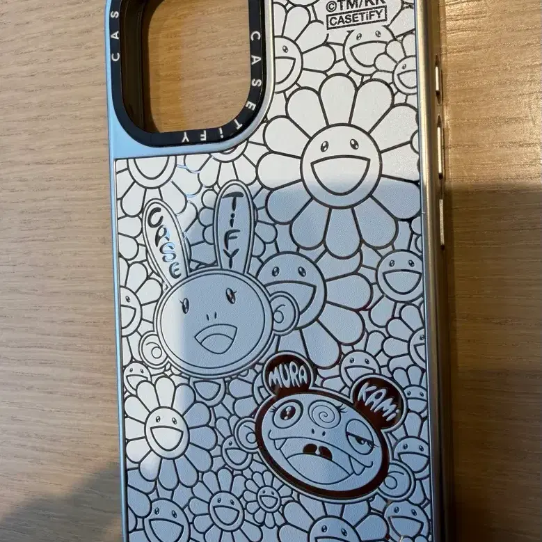 Casetify Takashi Murakami Blue Flower Case Silver Mirror iPhone 17