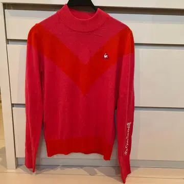 골프 의류 컨디션 최상! 르꼬끄 핑크 오렌지 니트 가격 인하!