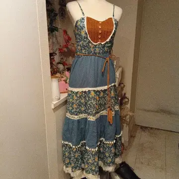 트랄랄라 TRALALA 장미 무늬 롱 원피스